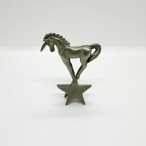 Vtg Spoontiques Pewter Unicorn 3.5” 1982 Standing Star Magic Fairycore Celestial